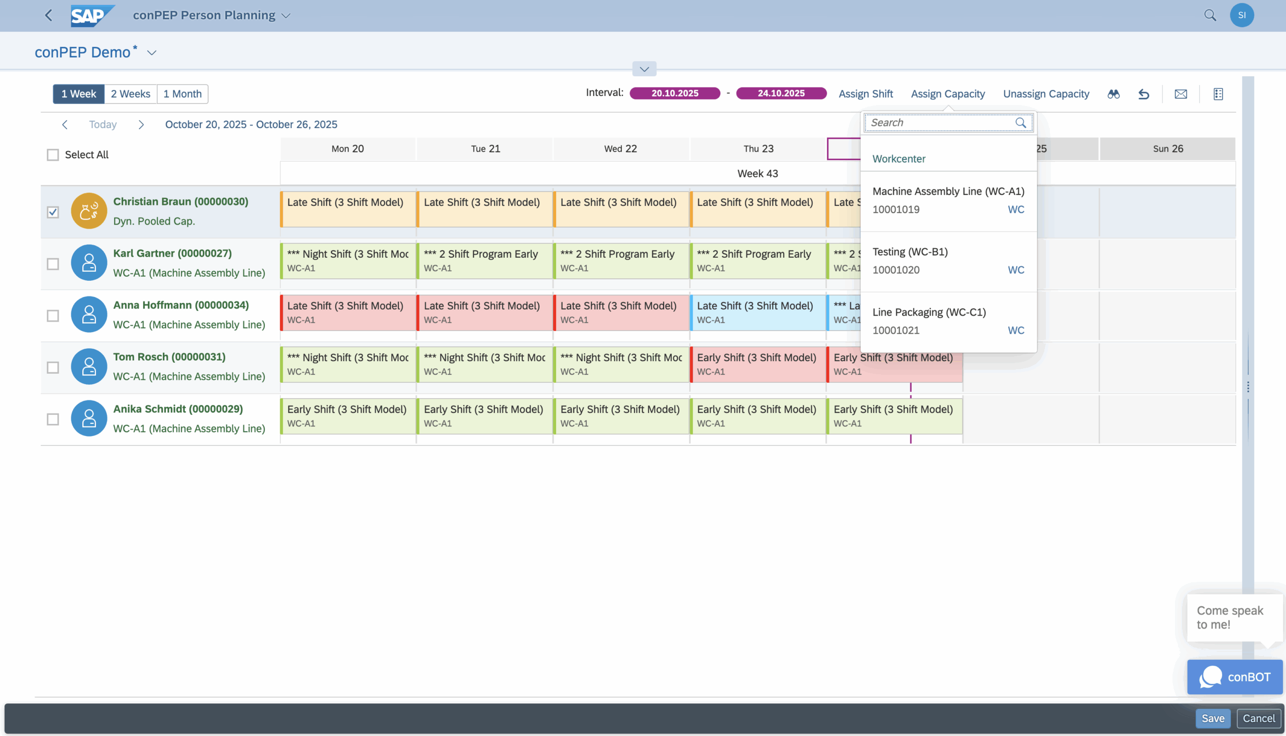 conPeoplePlanning: SAP Shift Planning - concircle